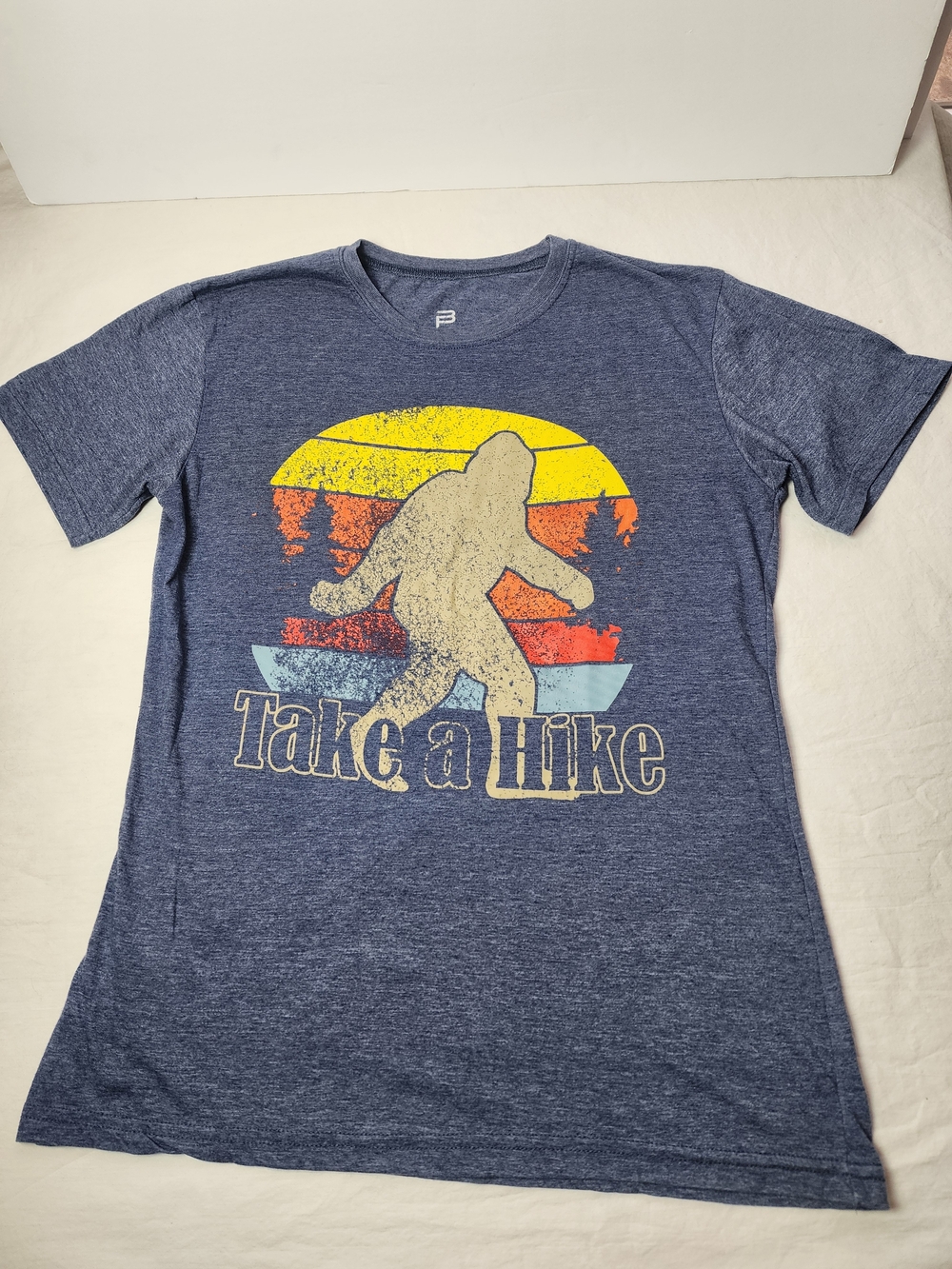 Men's Heather Navy 'Take a Hike' Graphic Short Sleeve Tee